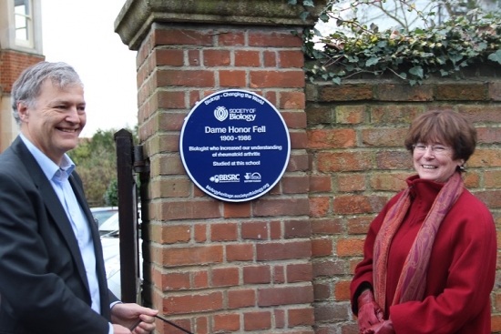 Professors Easton  Beckingham unveiling