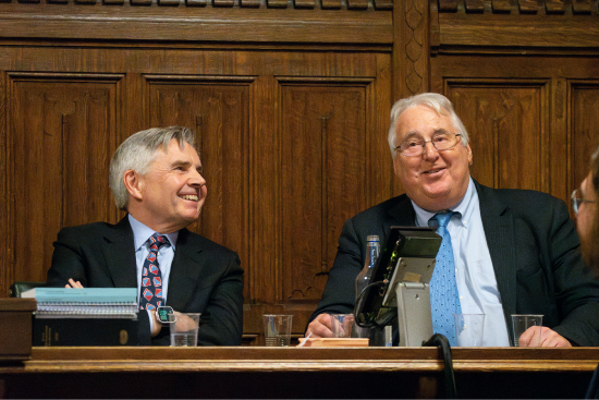 Lord Drayson and the Viscount Stansgate side by side