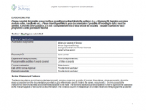 Accreditation Matrix